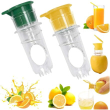 2025 New Screw-Top Lemon Squeezer with Built-In Filter, Manual Citrus Press, Twister & Jalapeño Corer – Compatible with All Citrus