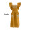 Women's Floral Ruffled Apron with Pocket and Bow 3
