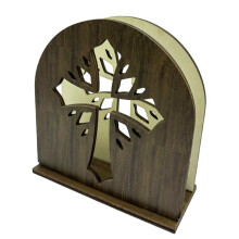Elegant Wooden Napkin Holder Paper Towel Stand With- SCM2649 3