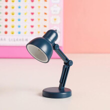 Lampe de bureau robot rétro en métal bleu, lampe industrielle pour table de chevet et bureau, décoration créative