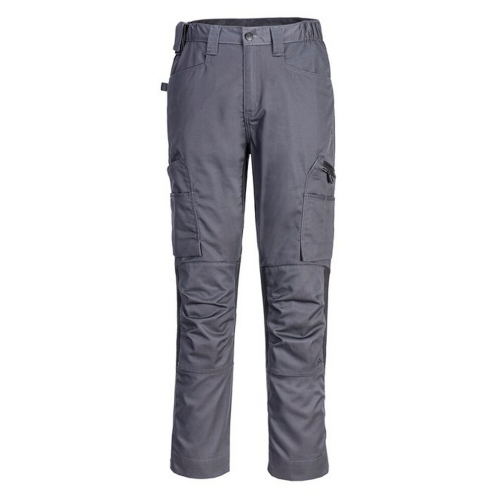 (42R, Metal Grey) Portwest Unisex Adult Stretch Work Trousers 5063425790838