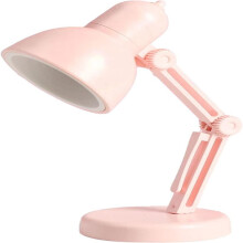 Lampe de bureau rétro en métal rose façon robot, lampe industrielle pour table de chevet ou bureau, décoration originale