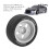 4 pezzi ruote e pneumatici RC TT01 TT02 XV01 68.5x27mm bianco 4