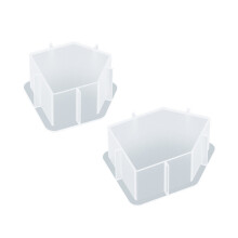 2Stk Silikon House-Shaped Molds Weiß Für DIY Schmuck Und Basteln