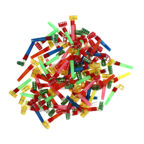 50 sifflets de fête colorés pour bébés 2