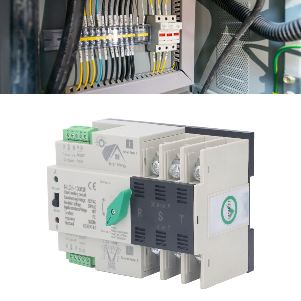220V AC 3P 100A Millisecond ATS Switch