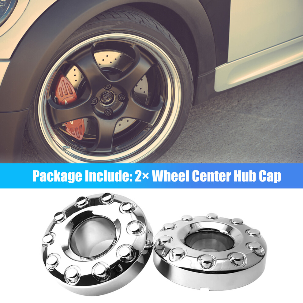 Metal Wheel Center Caps 1 Pair F450 F550 Silver 7293282526730