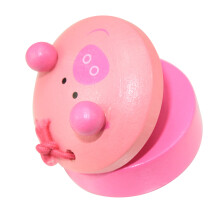 Pink Wooden Castanets Animal Toy