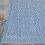 Recife Saddle Stitch Area Rug Champagne Blue 5.3x7.6 ft 4
