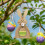 Easter wooden rabbit heart hanging ornament 2