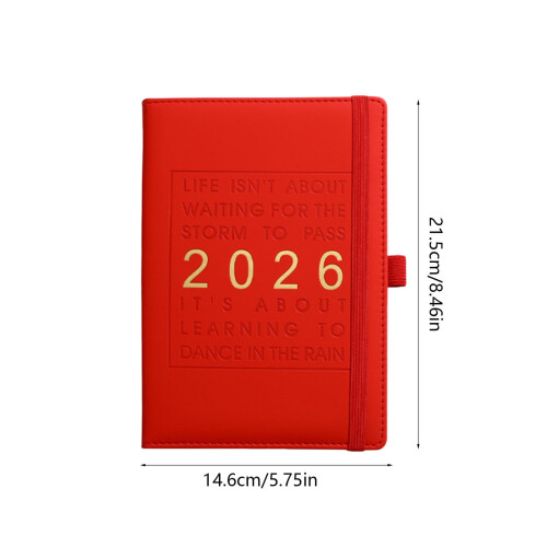 Stor daglig planlegger for 2026, 365-dagers timeplan 2