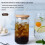 Bicchieri per bubble tea, riutilizzabili, con coperchio in bambù e cannuccia, 473 ml (16 oz). 3