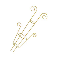 Rustproof Iron Plant Stand For Roses Grapevines Indoor-Gold