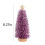 Mini artificial Christmas tree purple wooden base small 3