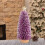 Mini artificial Christmas tree purple wooden base small 6