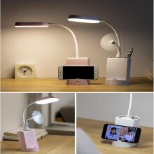 Lampe de bureau LED rechargeable par USB, 3 modes de protection oculaire, intensité réglable, col de cygne flexible