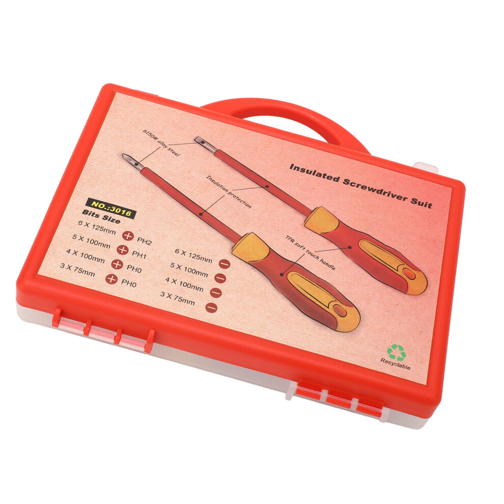 500V Insulated Screwdriver Kit 8 Piece Magnetic