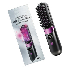 Hair Straightening Brush 4 Temp Settings Portable Wireless Hair