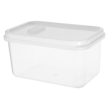 Recipiente transparente para guardar espaguetis y otros alimentos de cocina.