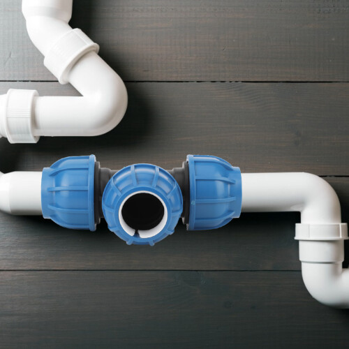 PE Plastic 50mm Pipe Tee Fitting 2