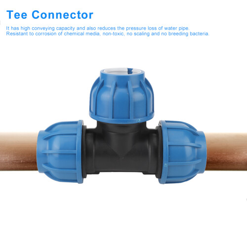 PE Plastic 50mm Pipe Tee Fitting