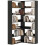 Homcom (Black) HOMCOM 7 Tiers Corner Bookshelf, L-Shaped 2