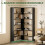 Homcom (Black) HOMCOM 7 Tiers Corner Bookshelf, L-Shaped 4