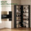 Homcom (Black) HOMCOM 7 Tiers Corner Bookshelf, L-Shaped 6