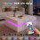 Homcom (White) HOMCOM LED Coffee Table with Storage, Modern Centre Table 4