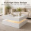 Homcom (White) HOMCOM LED Coffee Table with Storage, Modern Centre Table 5