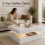 Homcom (White) HOMCOM LED Coffee Table with Storage, Modern Centre Table 6