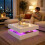 Homcom (White) HOMCOM LED Coffee Table with Storage, Modern Centre Table 9
