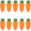 Carrot-Shaped Easter Treat Boxes Transparent Orange 10PCS 1