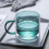Double Wall Glass Coffee Mug Amber 350ml 1