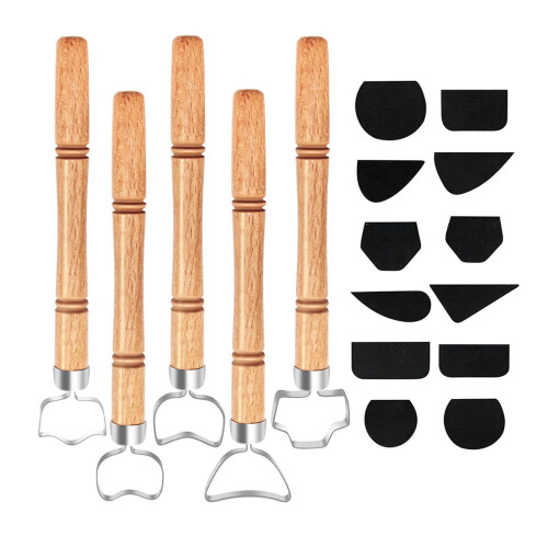 1Set Mug Handle Forms Clay Sculpture Tool Pottery Trimming Set