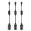 3Pcs Black USB to Car Lighter Adapter PVC Copper Wire Power Converter 1