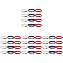 48Stk Leichte Silikon Wristbands Bunt Für Independence Day Party