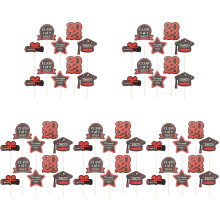 5Ensembles Accessoires Vase Rouge Cartes Thème Pour Décoration