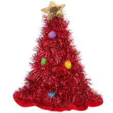 Tinsel Christmas Tree Hat: Large Red Santa Hat With Ornaments