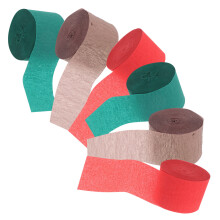 6 Rolls Crepe Paper Rolls for DIY Craft Party Decor