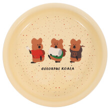 Khaki Ceramic Snack Plate Elegant Dish for Home Food Serving