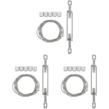 3Sets Silver Stainless Steel Scaffold Wire Fastener Set for Ladder Use