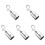 5Pcs Silver Stanchions Rope Hooks Aluminum Queue Barrier Hanging Hooks 1