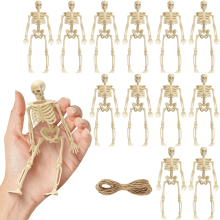 Mini Skeleton Figurines Poseable 6 Inch 10 Pack