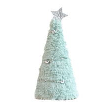 Christmas Tree Topper Plush Cone with Star Ornament