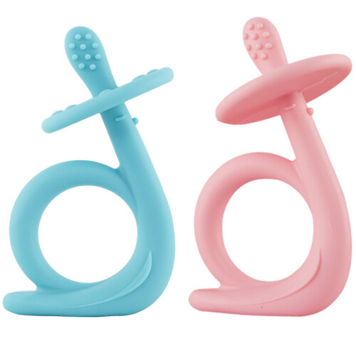 4Pièces Jouet Bébé Silicone Molaire Coloré Résistant