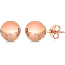 Rose Gold Stud Earrings with Butterfly Backings