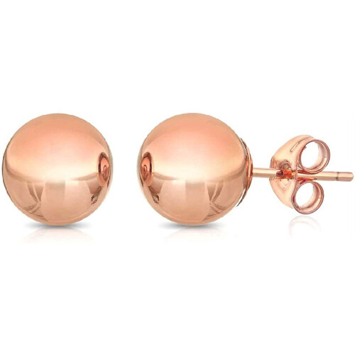 Rose Gold Stud Earrings with Butterfly Backings