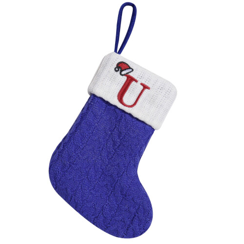 Personalisierter gestrickter Weihnachtsstrumpf mit Anfangsbuchstaben