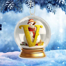 Yellow Acrylic Christmas Letter Ornament, 26-Letter Set